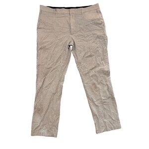 J. Crew Men's Blue and White Striped Chinos